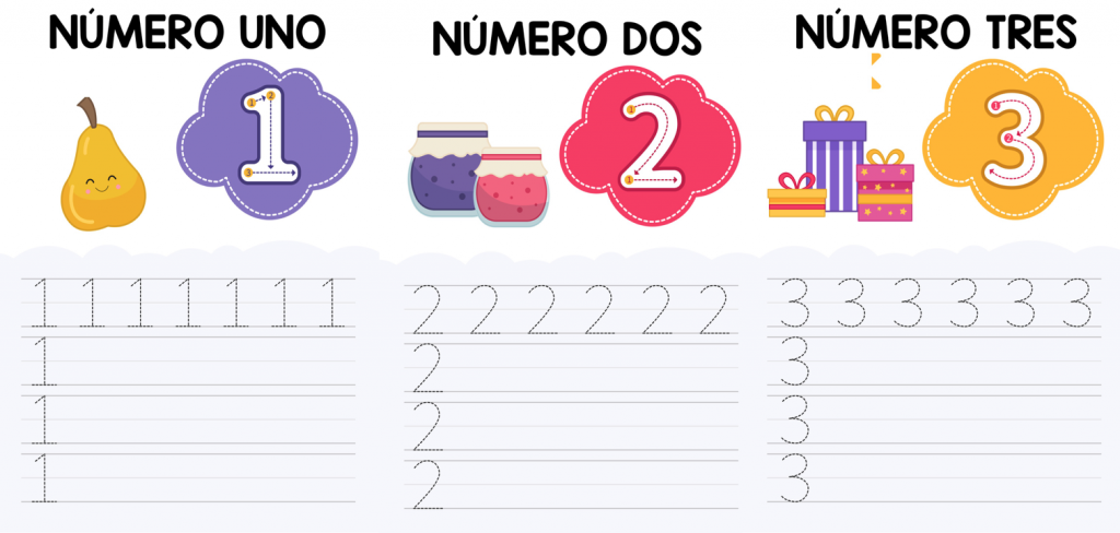 GRAFOMOTRICIDAD DE NÚMEROS BONITAS FICHAS GRAFOMOTRICIDAD DE NÚMEROS 1-10