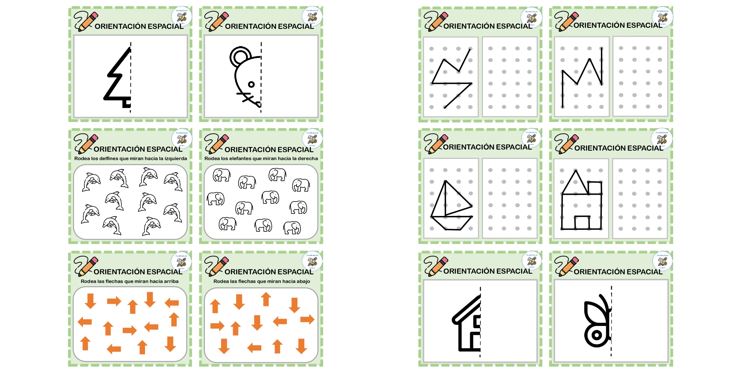 Estas 12 tarjetas tienen como objetivo estimular la orientación espacial con actividades que implican: -La reproducción de un modelo sobre un fondo punteado. -Simetría. -Lateralidad. Las he creado con el […]