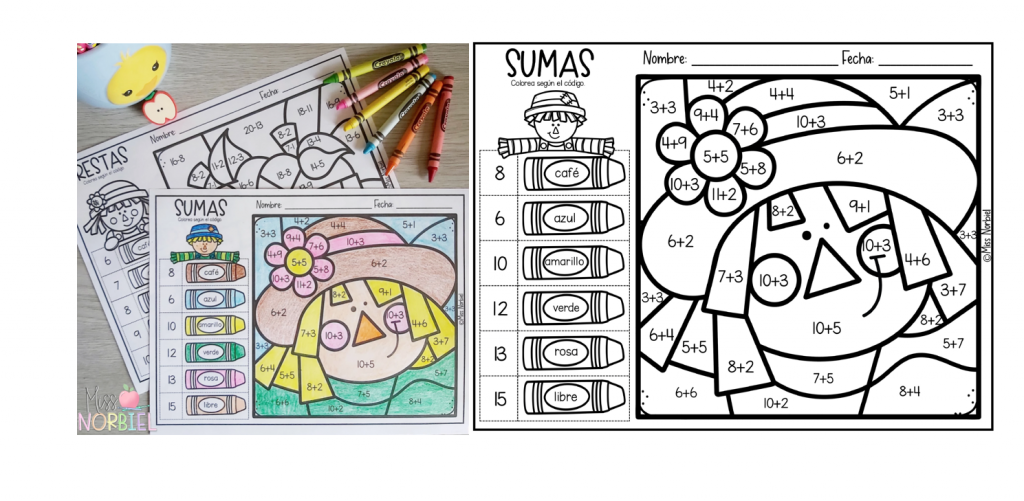Te comparto este divertido recurso, con temática de otoño, para favorecer las sumas y las restas con resultados menores a 20. Las niñas y los niños deben resolver la operación […]