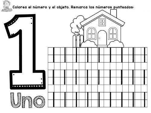 Libro de actividades para aprender los números, colores y formas. Dibujos  para colorear | cuaderno preescolar para los niños de 3-5 años. Con