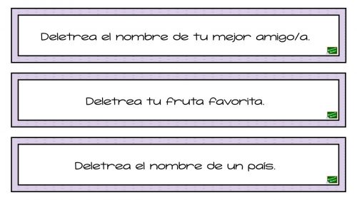 el último Duplicación Desnatar Tarjetitas: Juego de deletreo -Orientacion Andujar