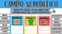 Ejercicio online de Campos semánticos para Tercero a sexto de primaria.. Puedes hacer los ejercicios online o descargar la ficha como pdf