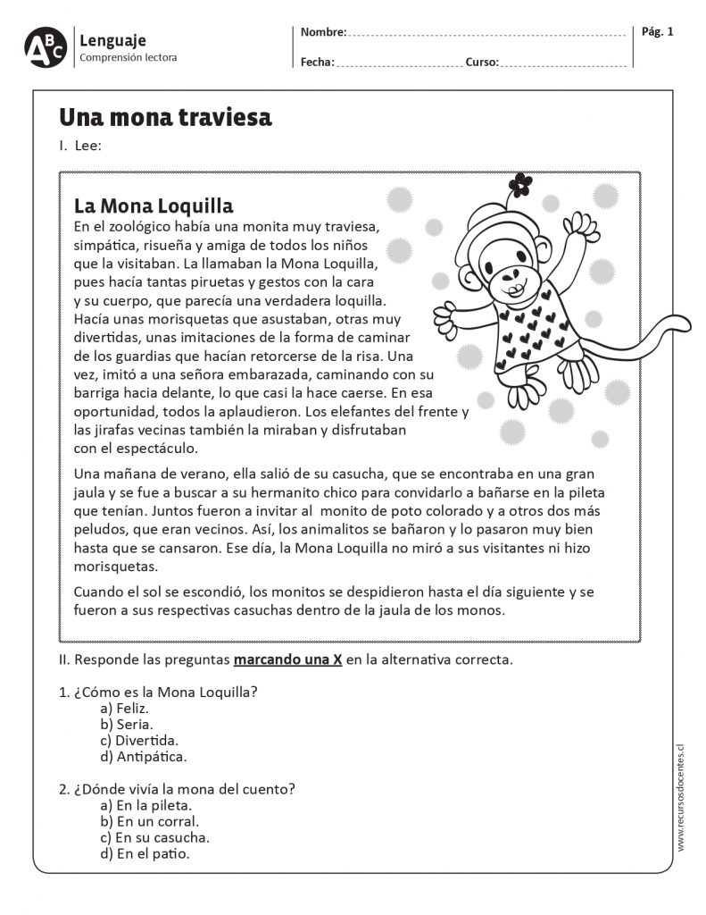 50 fichas de comprensión lectora para Primaria - Actividades de ...