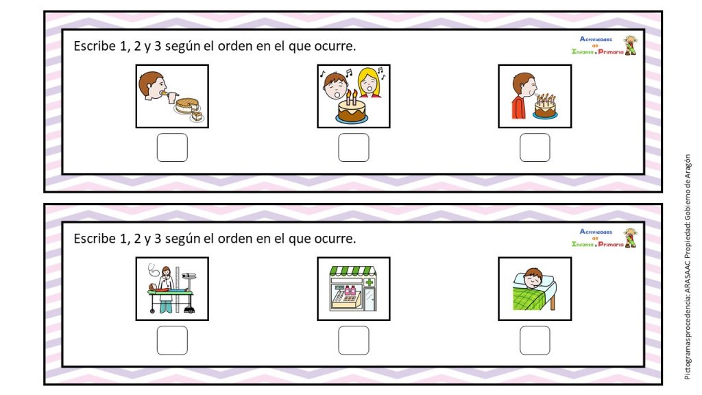 Os comparto a continuación una fantástica actividad del blog Actividades de Infantil y Primaria para ordenar secuencias temporales. El ejercicio consiste en escribir 1, 2 ó 3 en cada casilla […]