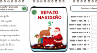 Cuadernos de Navidad con actividades para repasar durante las vacaciones de Navidad los contenidos vistos durante el primer trimestre en los diferentes cursos del quinto  CURSO de Educación Primaria.