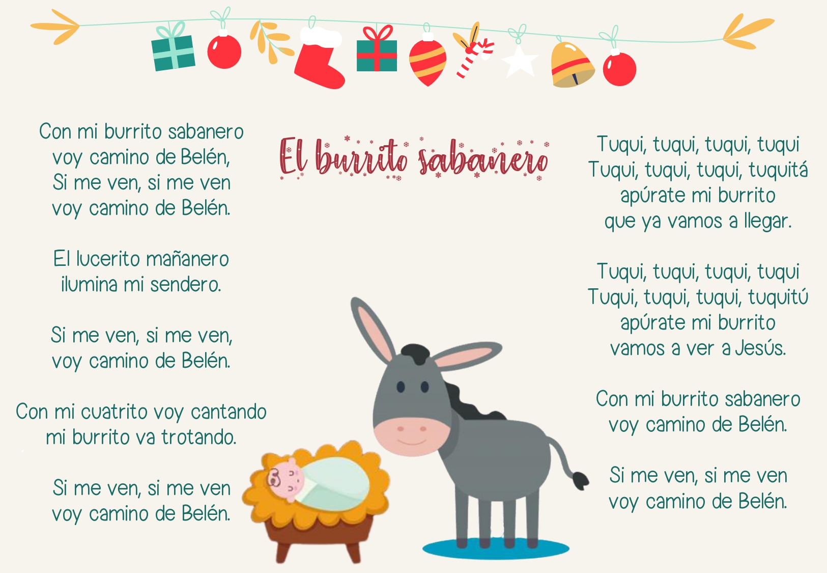 Con mi burrito sabanero in english