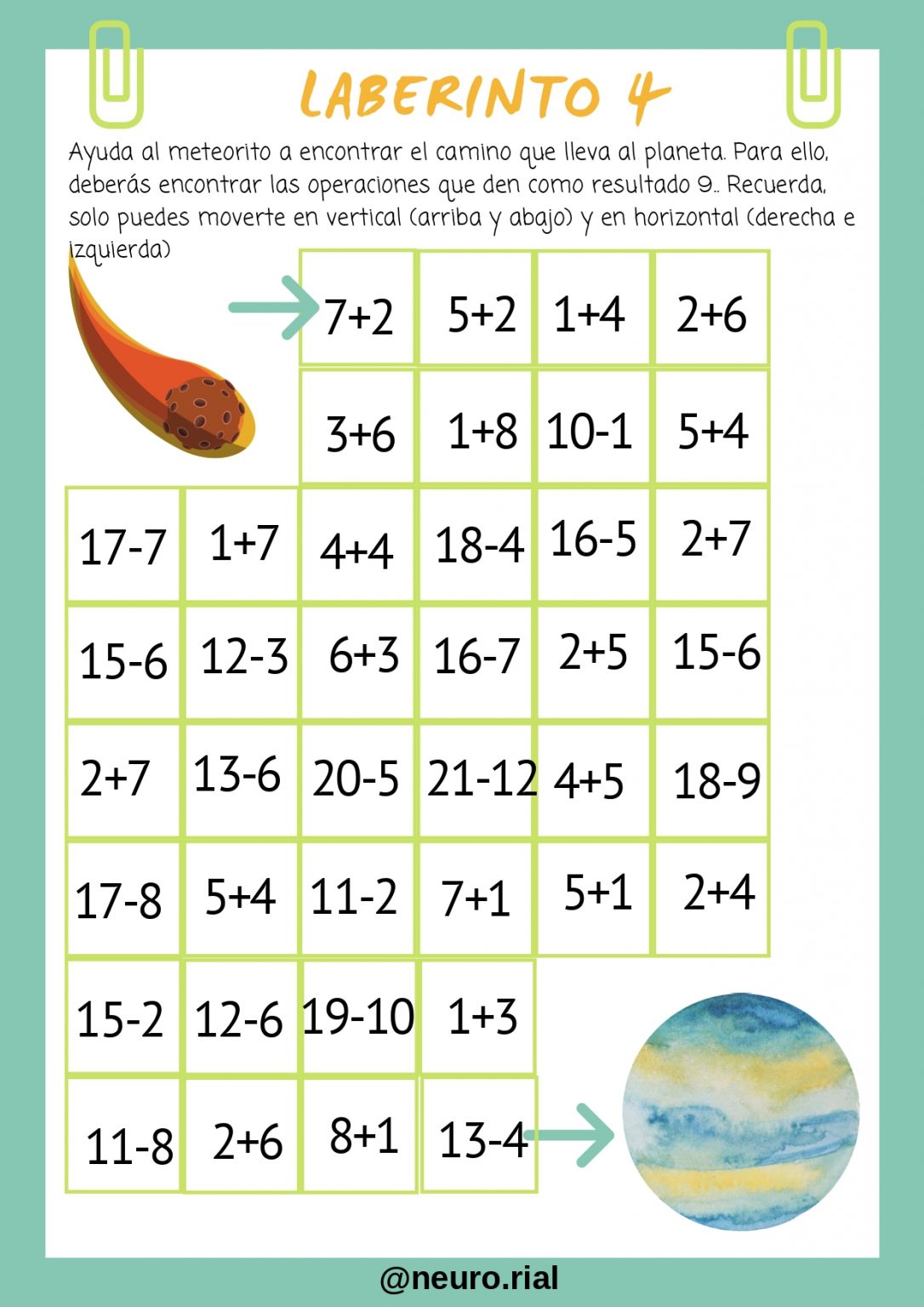 Laberintos matemáticos -Orientacion Andujar