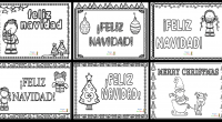 Hoy os comparto esta bonita colección de postales de Navidad listas para imprimir, colorear y regalar, del blog educativo Actividades de Infantil y Primaria.