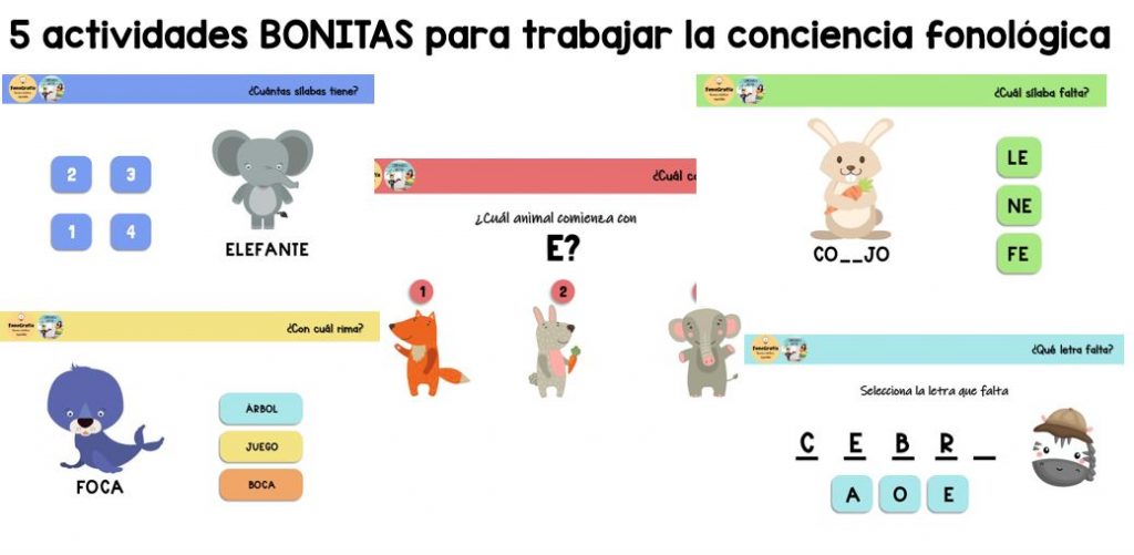 Conciencia Fonológica:?¡Hola! Nos hemos juntado @fono.grafia02 y @creandomath para presentartes ESTAS 5 ACTIVIDADES DE CONCIENCIA FONOLÓGICA. ?Contiene: 20 FICHAS CON 4 ACTIVIDADES  acerca de: ¿Con cuál rima?Selecciona la sílaba correcta¿Cuántas sílabas tiene?¿Cuál comienza […]