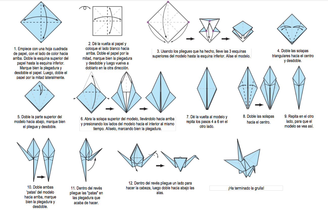 Como hacer una grulla de papel