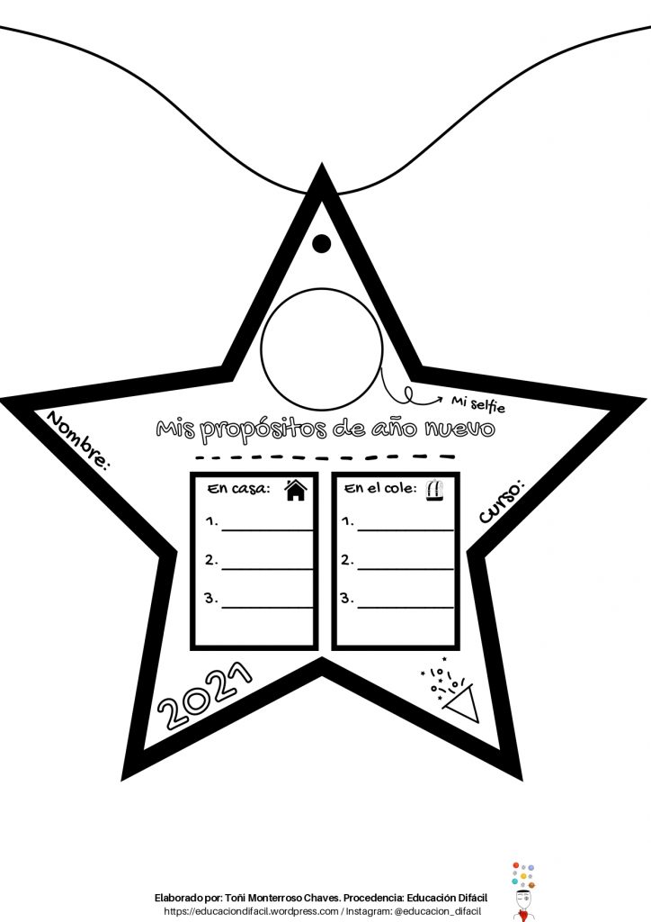 BANDERINES- MIS PROPÓSITOS DE NUEVO AÑO ⭐️-. . Os dejo por aquí esta estrella que he realizado en formato banderín, para hacerlas el día 8 con vuestr@s alumn@s y poder […]