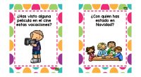 Pues bien, hemos preparado una serie de tarjetas que tienen como objetivo que el alumnado nos cuente cositas sobre esta época del año tan divertida y entrañable para ellos, a la […]