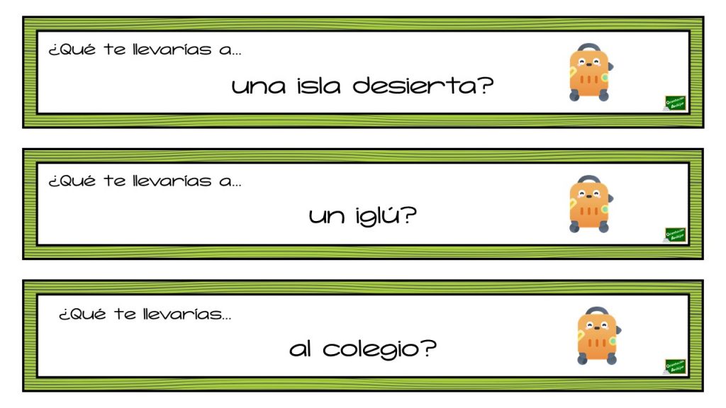 «¿Qué te llevarías a…?» es un divertido juego para trabajar el pensamiento creativo. Se trata de una colección de tarjetas en la que se propone una situación imaginaria y el […]