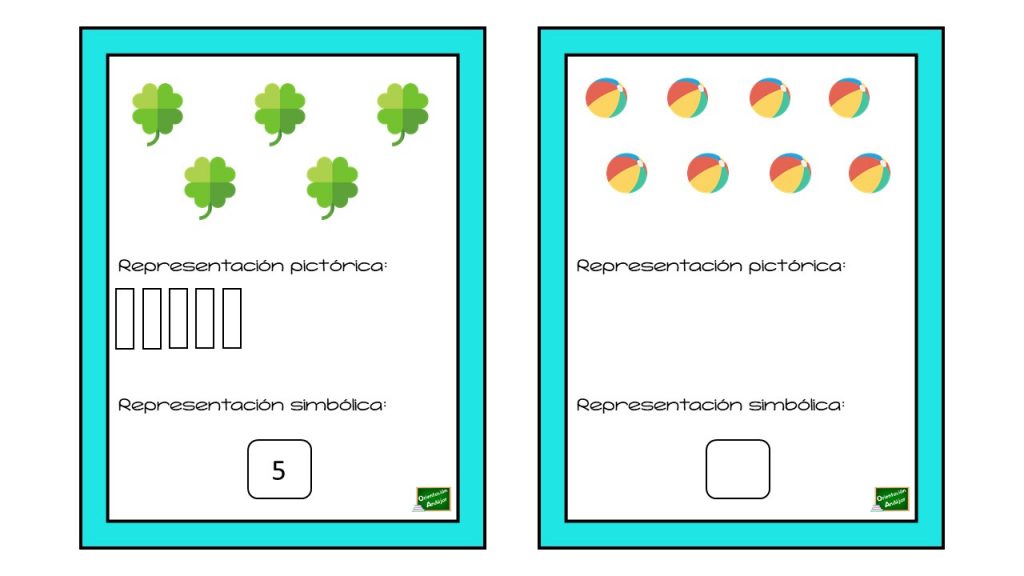Representación pictórica y simbólica de un número Os dejamos estas interesantes actividades para trabajar la representación de números de forma simbólica y pictórica.
