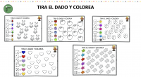 Divertidas fichas Juego Tira el dado y colorea. Juego Tira el dado y colorea descarga la plantilla en power point Juego Tira el dado y colorea plantilla