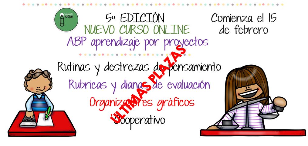 Pues eso nos quedan pocas plazas para completar el cupo de asistentes a nuestro curso de Aprendizaje Basado en Proyectos que empezamos en tran solo7 días el 15 de febrero […]