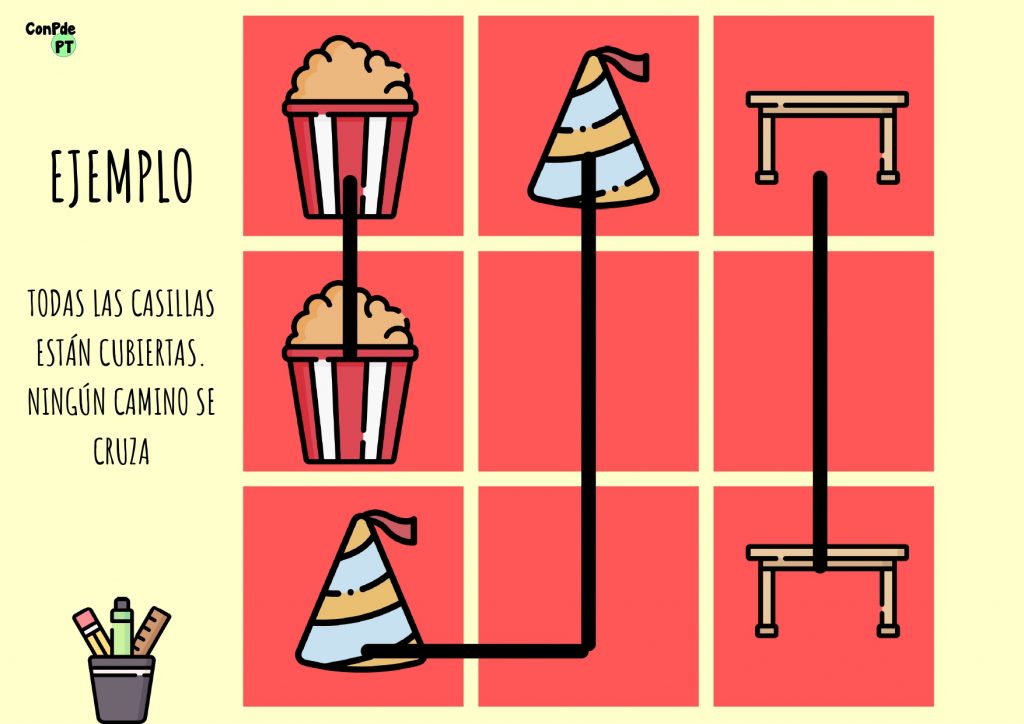 Os comparto un recurso para trabajar las funciones ejecutivas. Investigando por ahí diferentes juegos, descubrí este que se llama Arukone (numberlink). El juego consiste en buscar rutas para juntar los […]