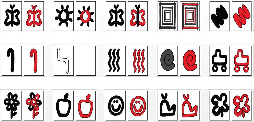 Tarjetas de Estimulación Visual (blanco rojo y negro)