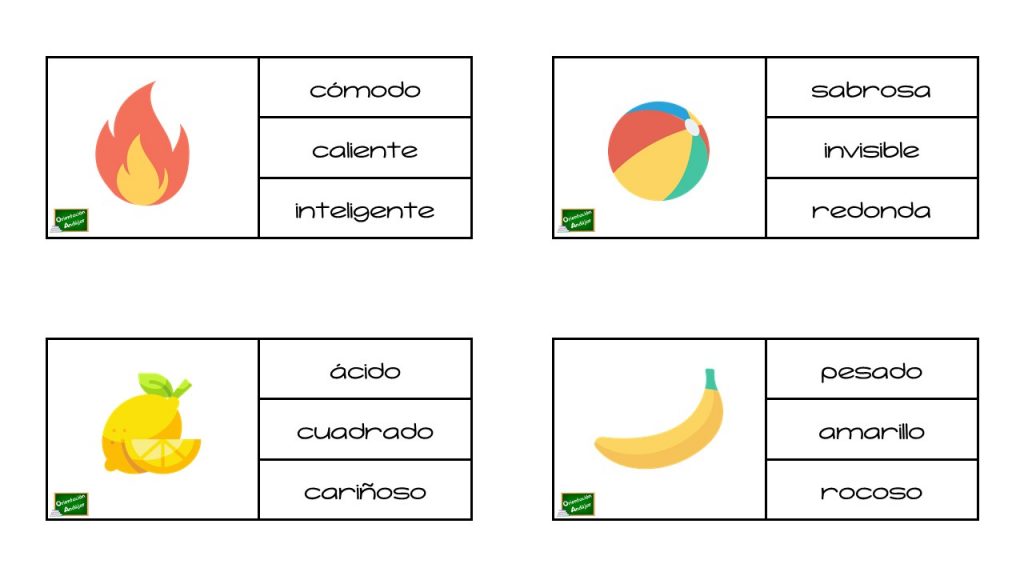 En la siguiente actividad os presentamos un dibujo junto a una colección de palabras, el objetivo del ejercicio es colorear aquella palabra que guarde relación o pueda describir a la […]