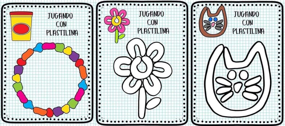 Plantillas para moldear dibujos de plastilina