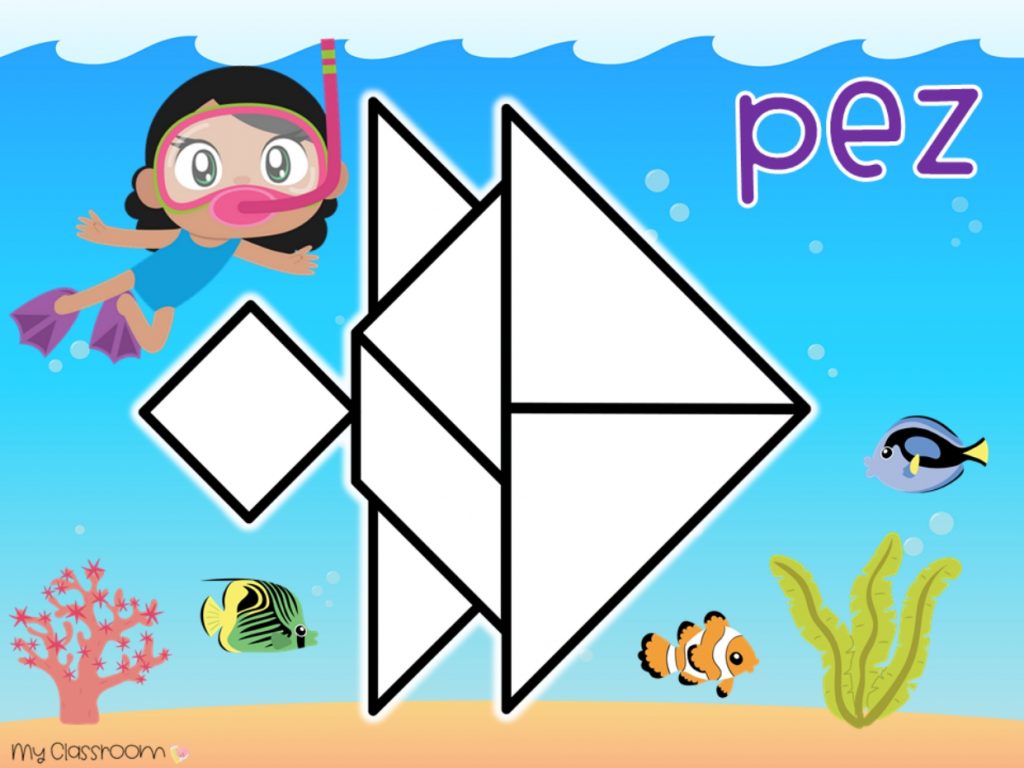 DESCARGA LAS FIGURAS EN PDF Bonitas figuras para jugar al Tangram FUENTE: https://www.facebook.com/Myclassromtodaypreescolar/photos/