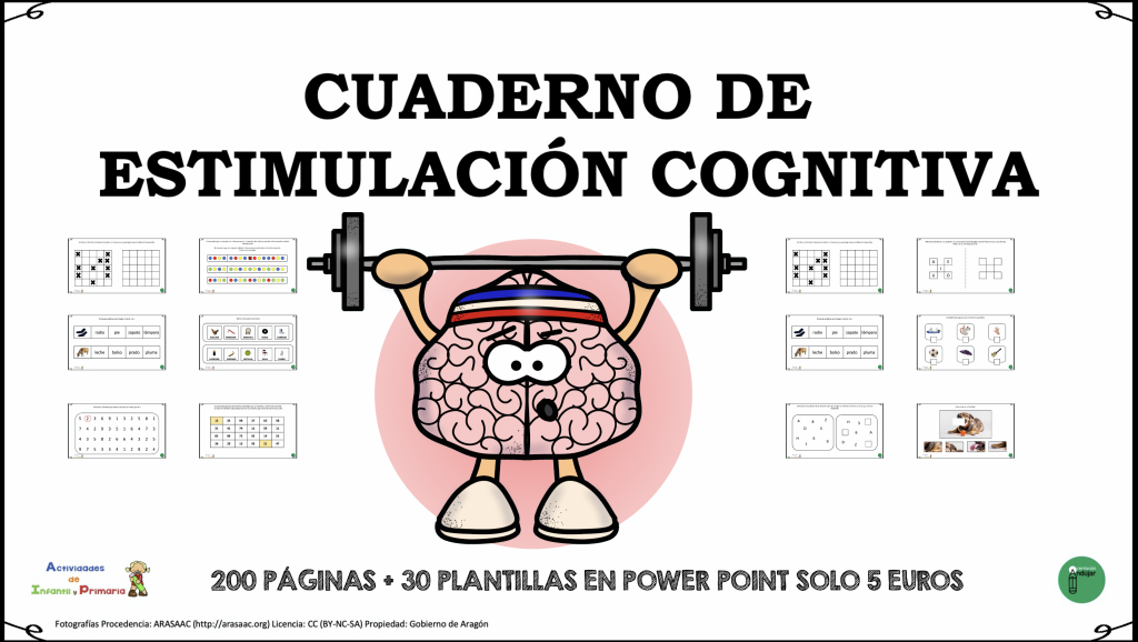 Hemos subido un nuevo  material a nuestra tienda por un precio simbólico de 5 euros, se trata de un cuaderno completísmo de estimulación cognitiva de 200 páginas y ademas os […]