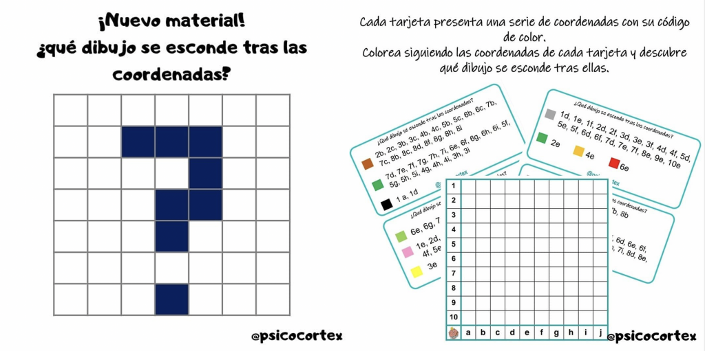 ¿Qué dibujo de esconde tras las coordenadas? Hoy os traigo este nuevo material para trabajar las funciones cognitivas a través de coordenadas alfa-numéricas. – La actividad consiste en colorear en […]