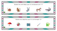 Divertido juego de conciencia fonológica en la que el alumno debe rodear los dibujos que indiquen las instrucciones. Hay que prestar mucha atención, ya que algunas de estas instrucciones están […]