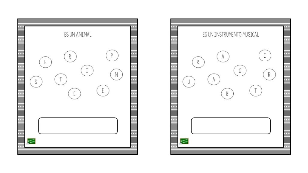 En las siguientes fichas de han desordenado las letras, el objetivo del ejercicio es ordenarlas y escribir la palabra correctamente, para facilitar la tarea cuentan con la ayuda de una […]