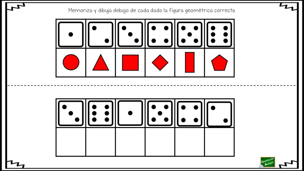 Nueva actividad de atención y memoria visual para trabajar a través de dados y figuras geométricas.  La memoria visual implica ser capaz de mantener una imagen mental de una secuencia […]