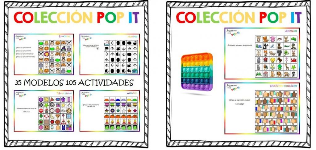 Dado la gran acogida de nuestro anterior material con 18 tableros del juego POP IT, hemos preparado un fantástico recopilatorio de 36 actividades diferentes con 105 fichas. Los juguetes de […]