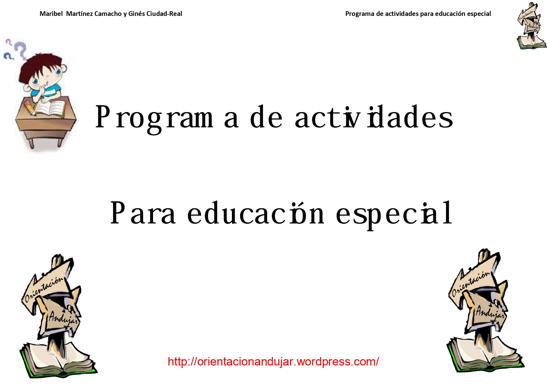 Programa de actividades para educación especial - Orientacion Andujar