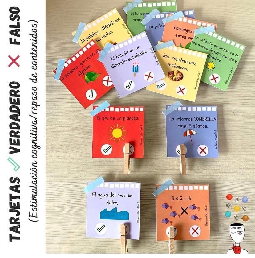 TARJETAS ✅VERDADERO ❌ FALSO ➡️ Estimulación cognitiva, motricidad fina, repaso de contenidos y vocabulario de verano ☀️ (Nivel: INFANTIL y PRIMARIA) Repasamos los contenidos con este divertido juego de tarjetas […]