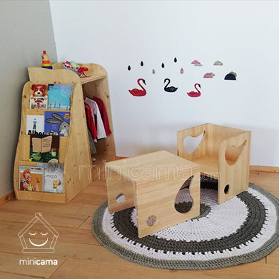 Mesita infantil con sillita - Mobiliario Infantil - Desarrollo Infantil -  Mobiliario Montessori - Mesita y Sillita Personalizable - Juguetines