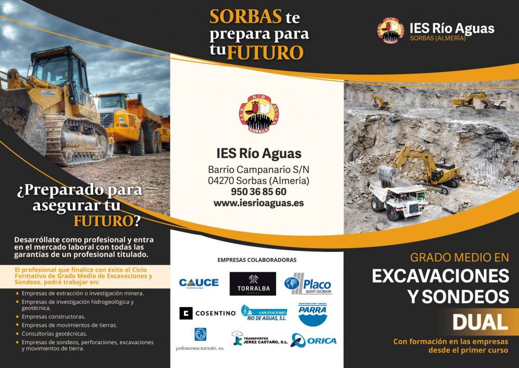 Matricúlate en el CFGM de Excavaciones y Sondeos en modalidad Dual. TRIPTICO INFORMATIVO CICLO EXCAVACIONES Matricúlate en el CFGM de Excavaciones y Sondeos en modalidad Dual, tendrás competencia entre otras […]