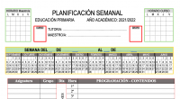 Os dejo este sencillo planificador semanal para poder ir haciendo vuestra programación de aula, esta realizado en diferentes organizaciones horarias y os lo dejo en formato editable para hacer el […]