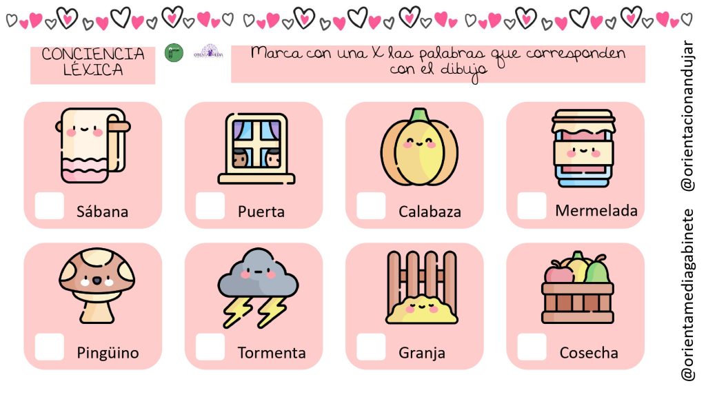 CONCIENCIA LÉXICA, TRABAJAMOS LA LECTURA DE PALABRAS - Orientacion Andujar