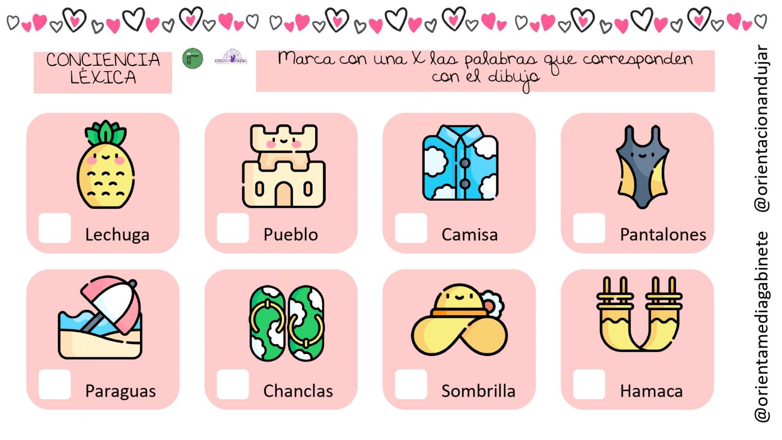 CONCIENCIA LÉXICA, TRABAJAMOS LA LECTURA DE PALABRAS - Orientacion Andujar