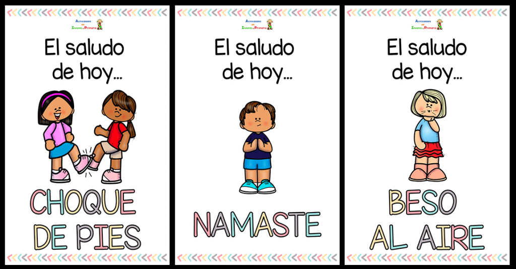 Os he diseñado estos bonitos carteles para decorar el aula. Se trata de una colección de láminas con divertidos saludos para que nuestros peques interactúen entre sí de forma segura. […]