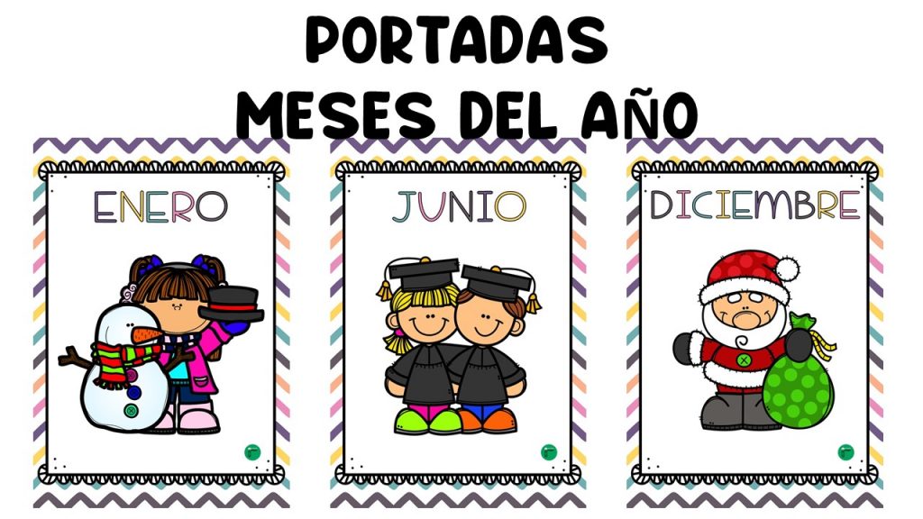 Bonitas portadas de los meses del año para decorar el aula Os he diseñado esta bonita colección de portadas con los meses del años para que decoréis vuetra aula o salón de Infantil.