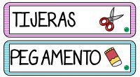 Os he diseñado una bonita colección de carteles para tener bien organizado el material escolar de tu aula de Infantil.