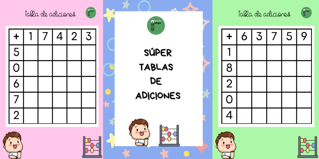 Os ofrecemos esta divertida propuesta para trabajar las sumas y atención con estas tablas de doble entrada. El alumno debe ir sumando los números que se encuentran ubicados en horizontal […]