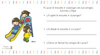 Fantásticas fichas que nos comparten nuestro blog amigo Actividades de Infantil y Primaria, para trabajar la comprensión lectora de frases cortar a partir de un dibujo.