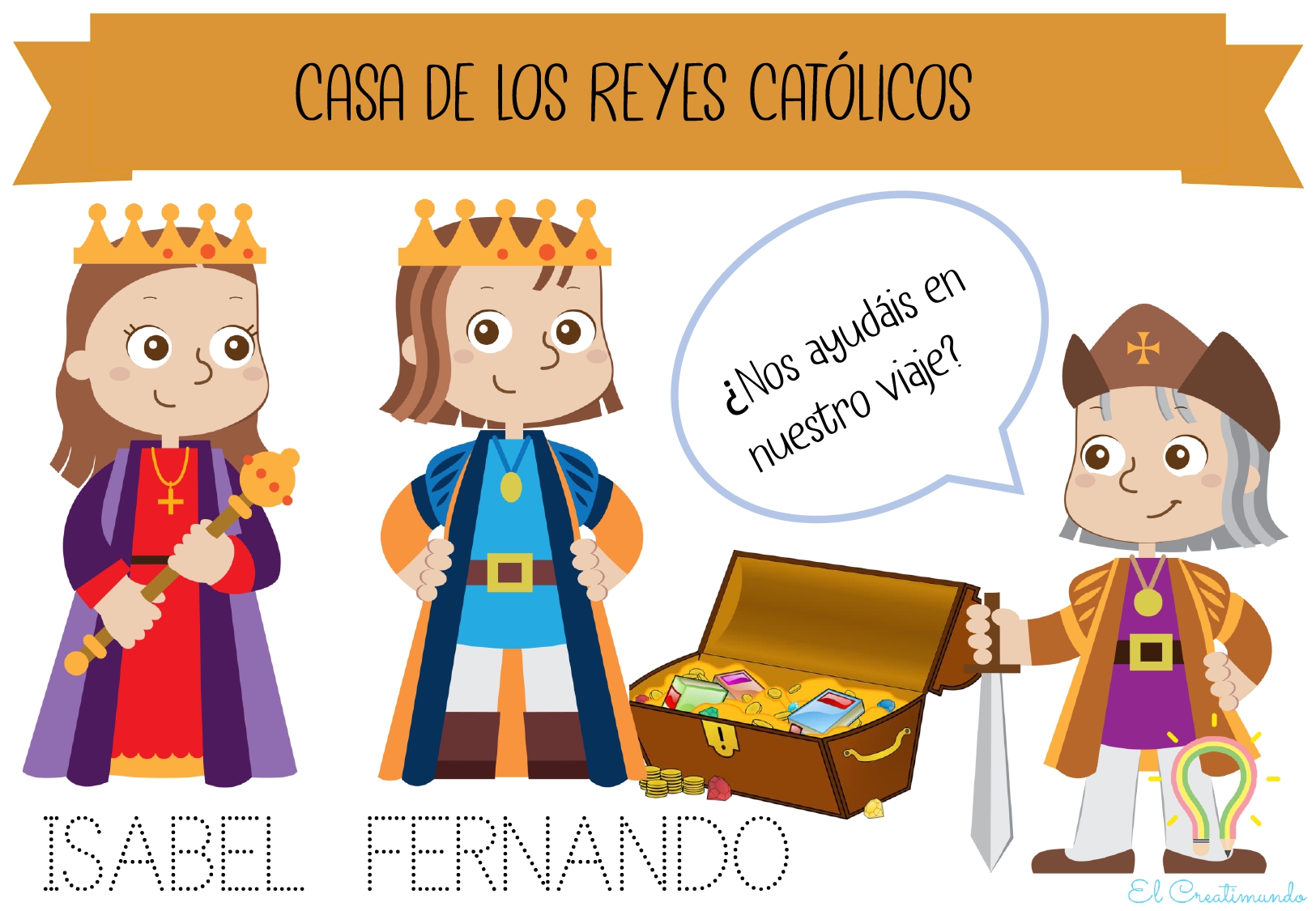 Cristobal Colon Y Los Reyes De España Para Niños