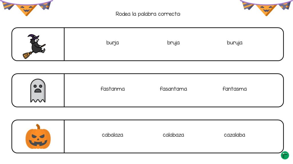 La siguiente actividad está diseñada para trabajar durante la etapa inicial del proceso de aprendizaje de la lectoescritura. En el ejercicio aparece un dibujo acompañado de tres palabras, de las […]