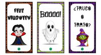 Os he diseñado estos chulísimos marcapáginas con divertido dibujos de Halloween. Una original forma de motivar a nuestros alumnos a la lectura.