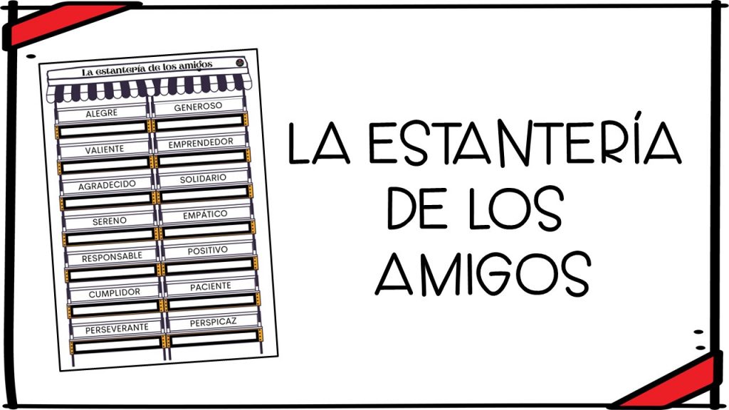 La estantería de los amigos es un recurso para trabajar educación emocional en el tercer ciclo de primaria o educación secundaria por medio de refranes.