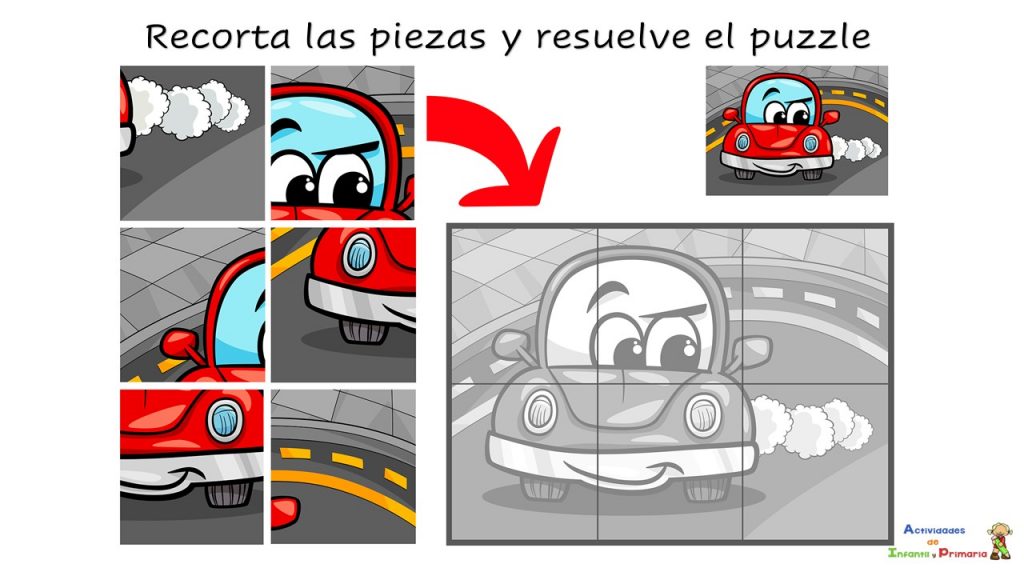 Colección de puzzles para hacer en casa o en el aula La realización de puzzles tienen numerosos beneficios como: Estimula la habilidad espacial y matemática. Desarrolla la concentración. Mejora la memoria visual. Mejora el desarrollo psicomotriz. Enseña autocontrol y reflexión.