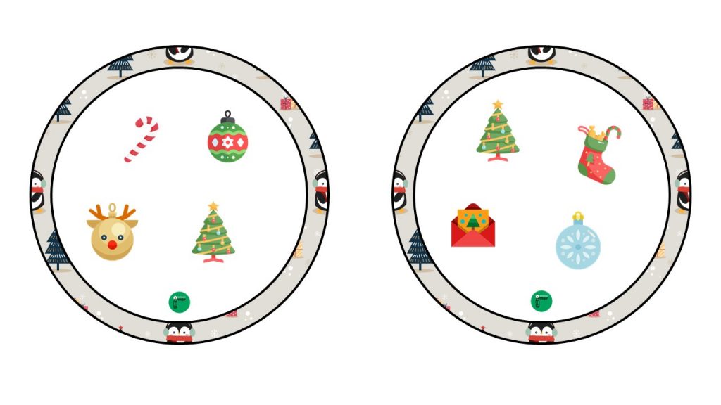 Juegos como el dobble, que consiste en encontrar el elemento común entre distintas tarjetas con dibujos relacionados, permite trabajar aspectos como la discriminación visual, la concentración, los reflejos y el vocabulario.