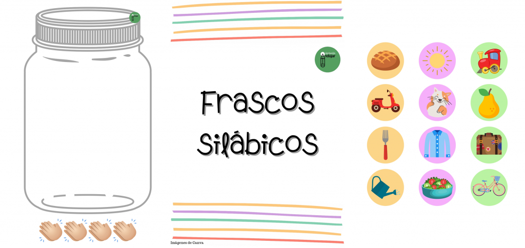 Con estos divertidos frascos trabajaremos conciencia silábica. Los niños deben observar la imagen que se encuentra dentro de los pompones de colores y ubicarlos en el frasco que corresponda según […]